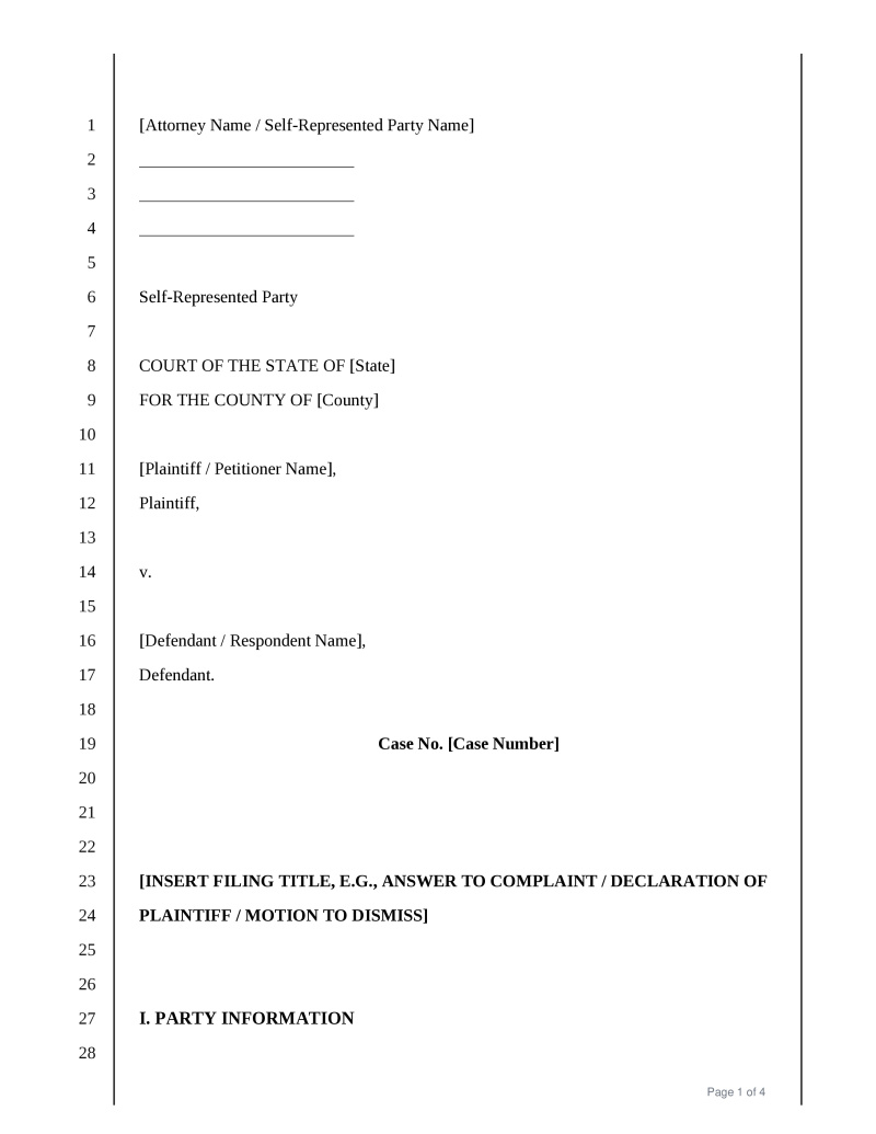28 Lined Pleading Paper Preview