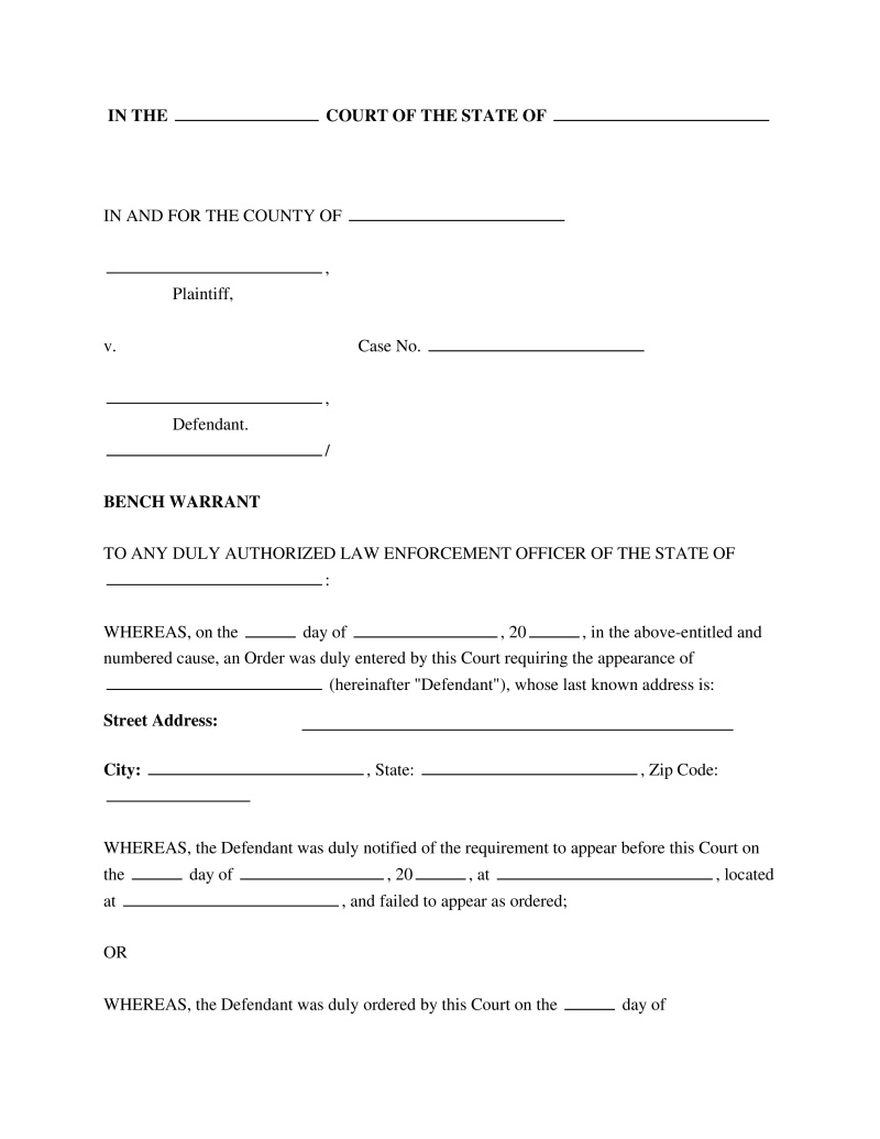 Bench Warrant