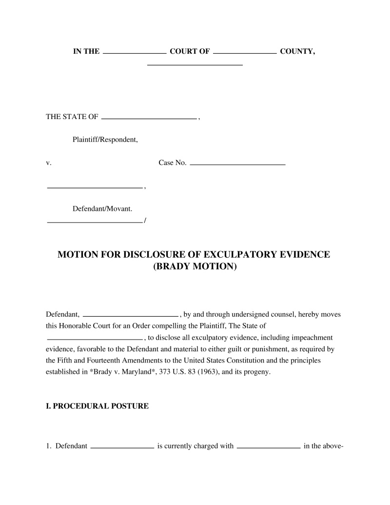 Brady Motion Preview