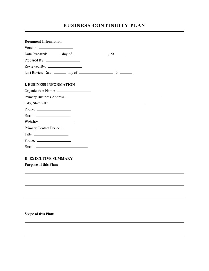 Business Continuity Plan