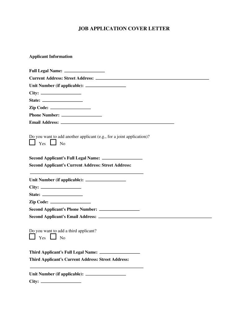 Cover Letter for Job Preview