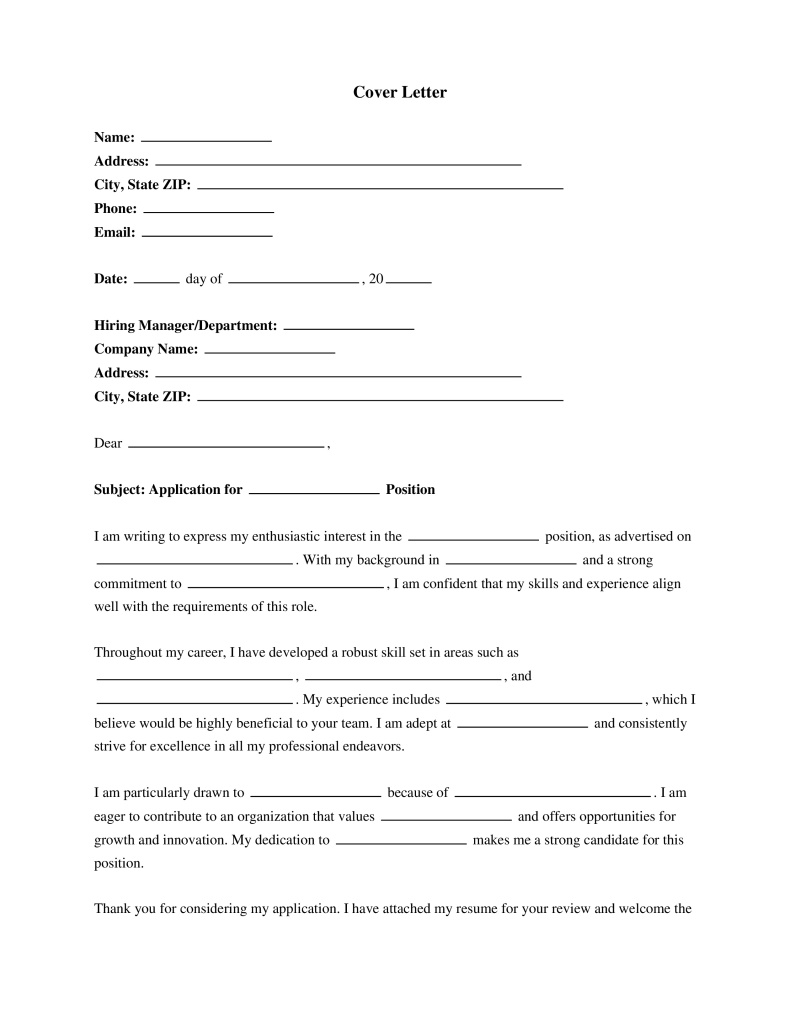 Cover Letter Preview