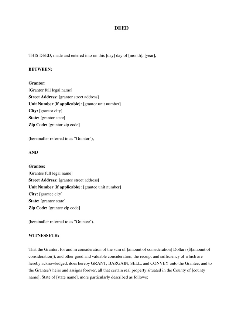 Deed Preview
