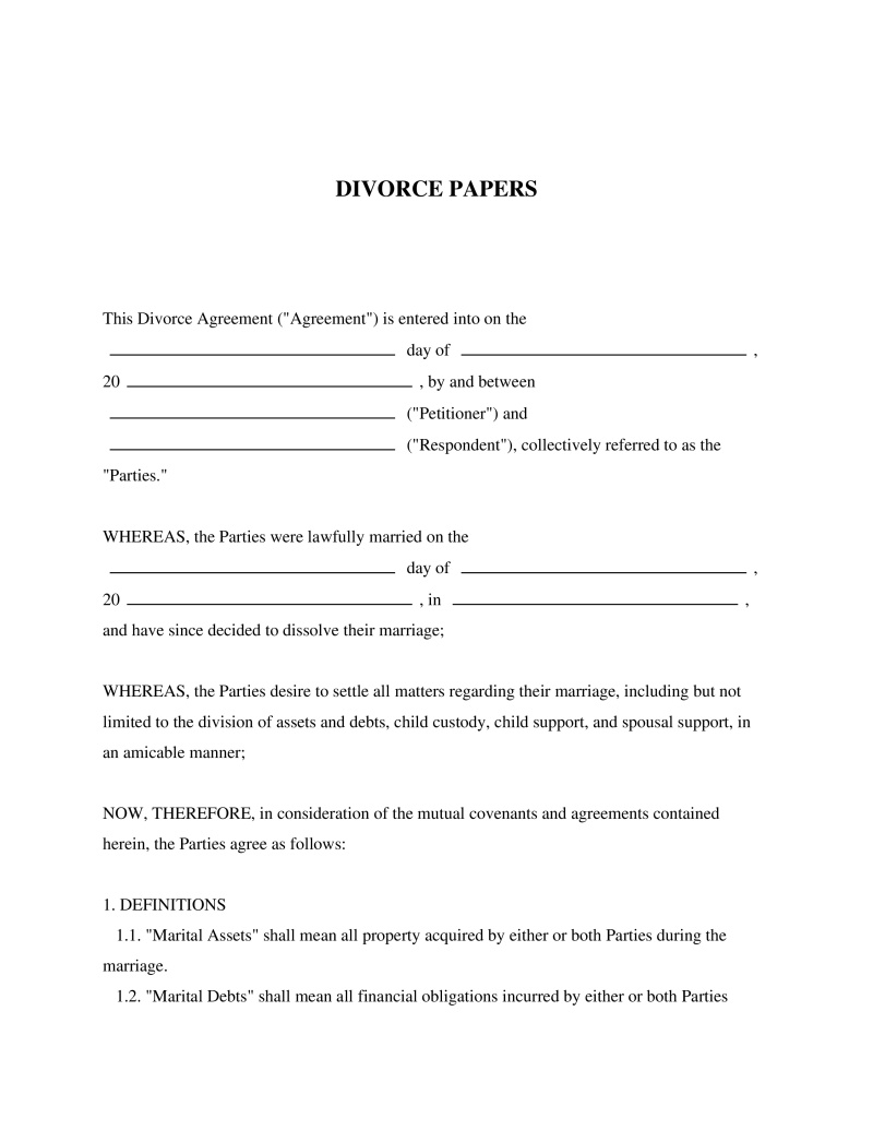 Divorce Papers Preview
