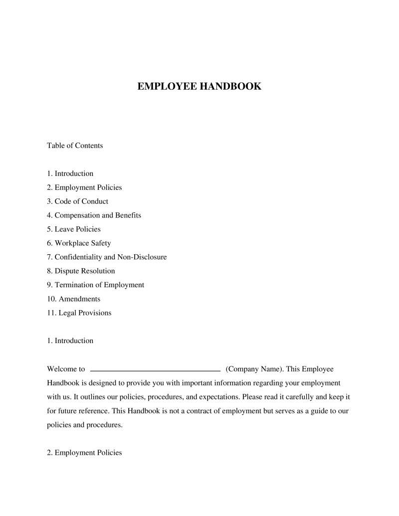Employee Handbook