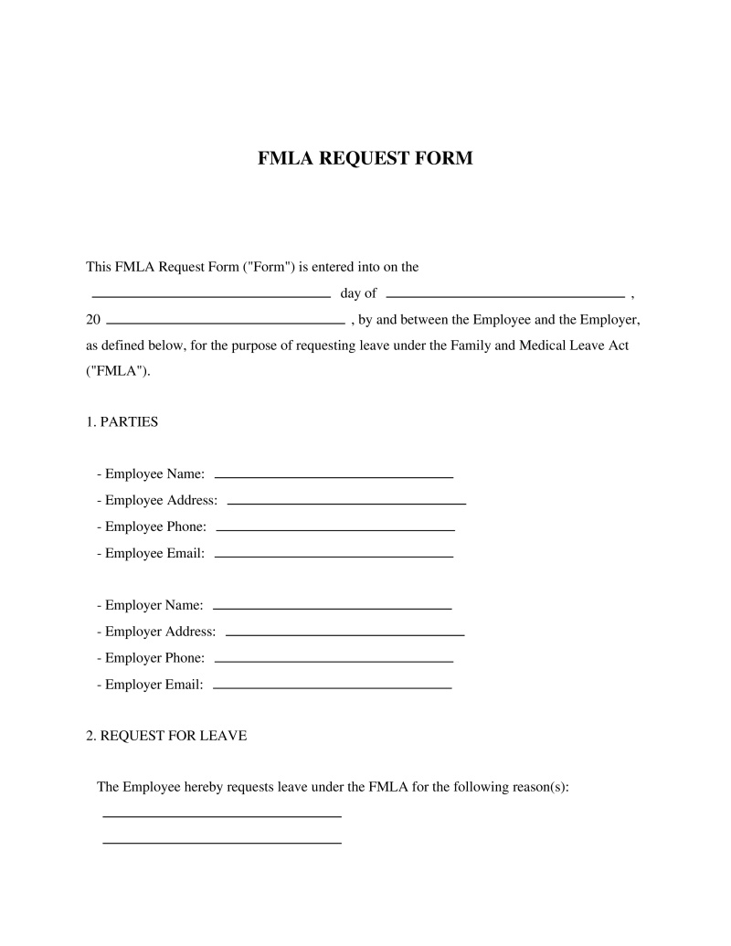 FMLA Request Form