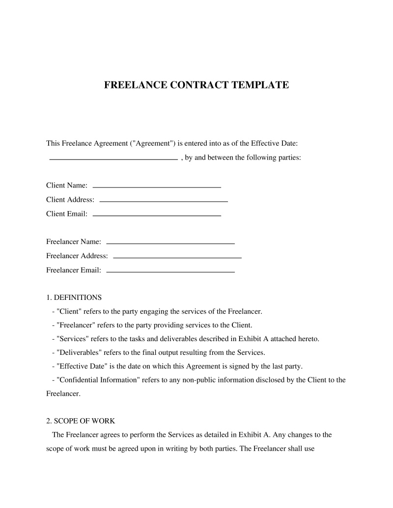 Freelance Contract Preview
