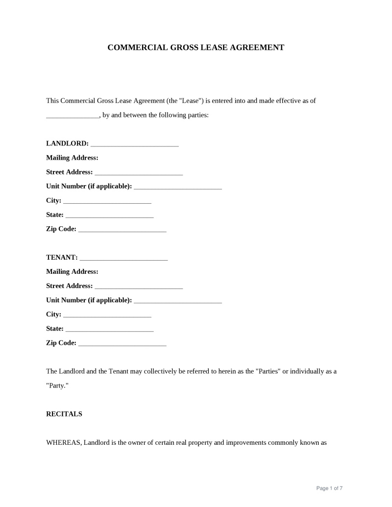 Gross Lease Preview