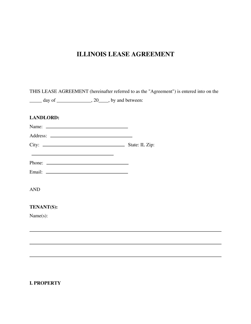 Illinois Lease Agreement Preview