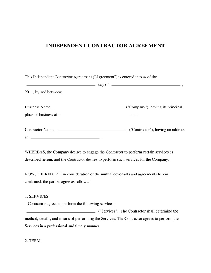 Independent Contractor Agreement