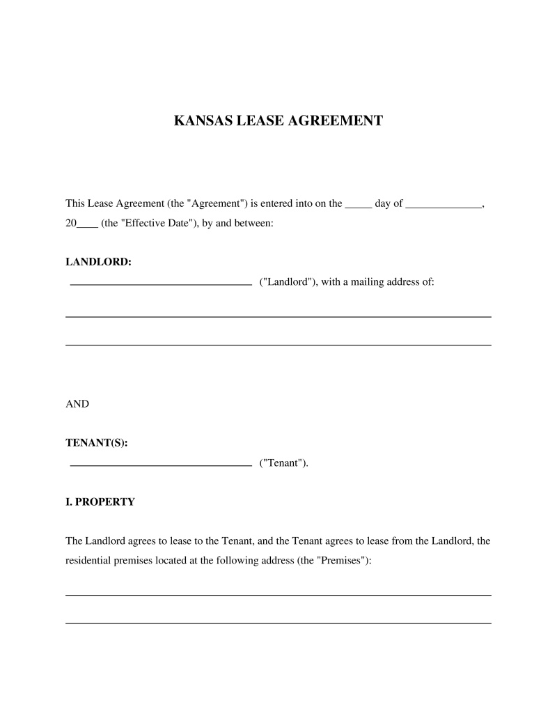 Kansas Lease Agreement Preview