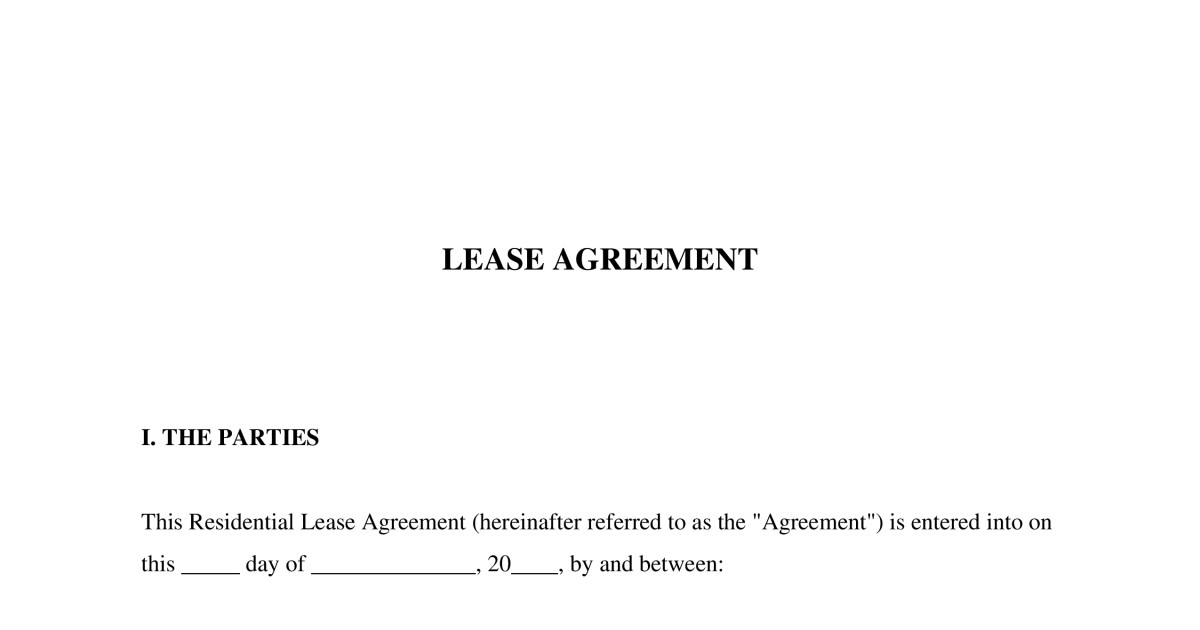 Free Lease Agreement Template | PDF & Word | LegalTemplates