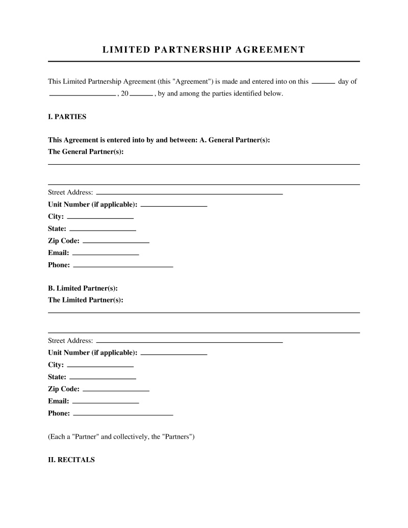 Limited Partnership Agreement