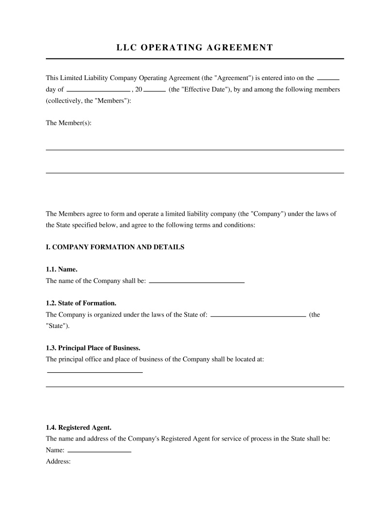 LLC Operating Agreement