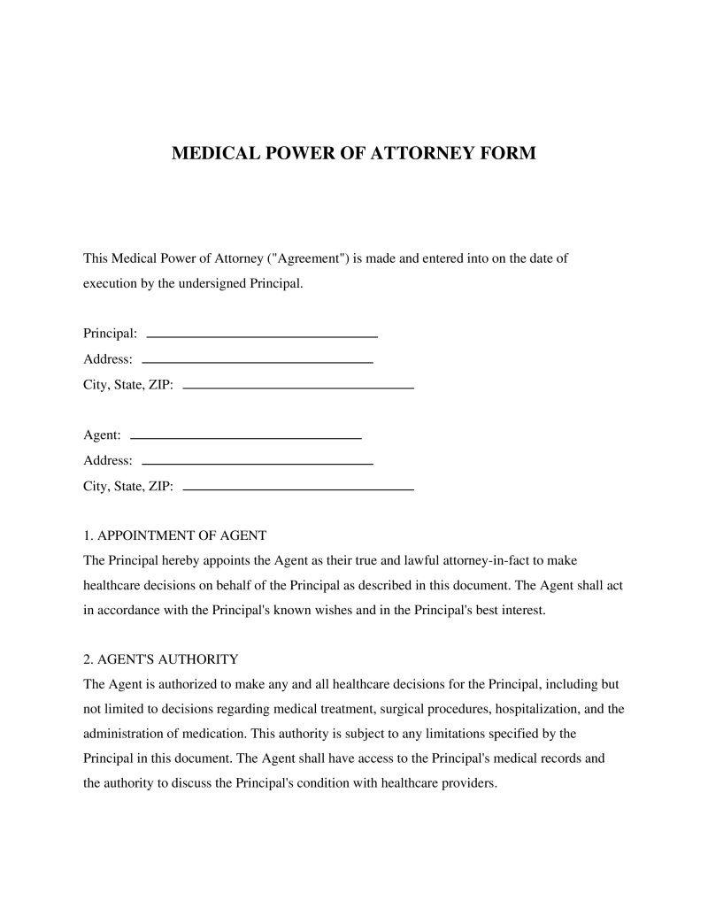 Medical Power of Attorney