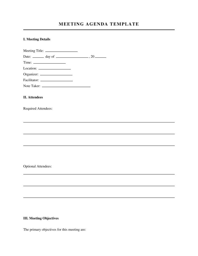 Meeting Agenda Template