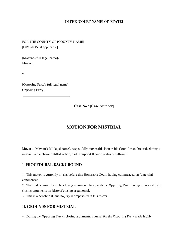 Motion for Mistrial Preview
