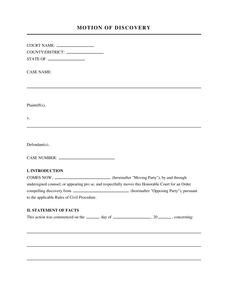 Motion of Discovery Preview