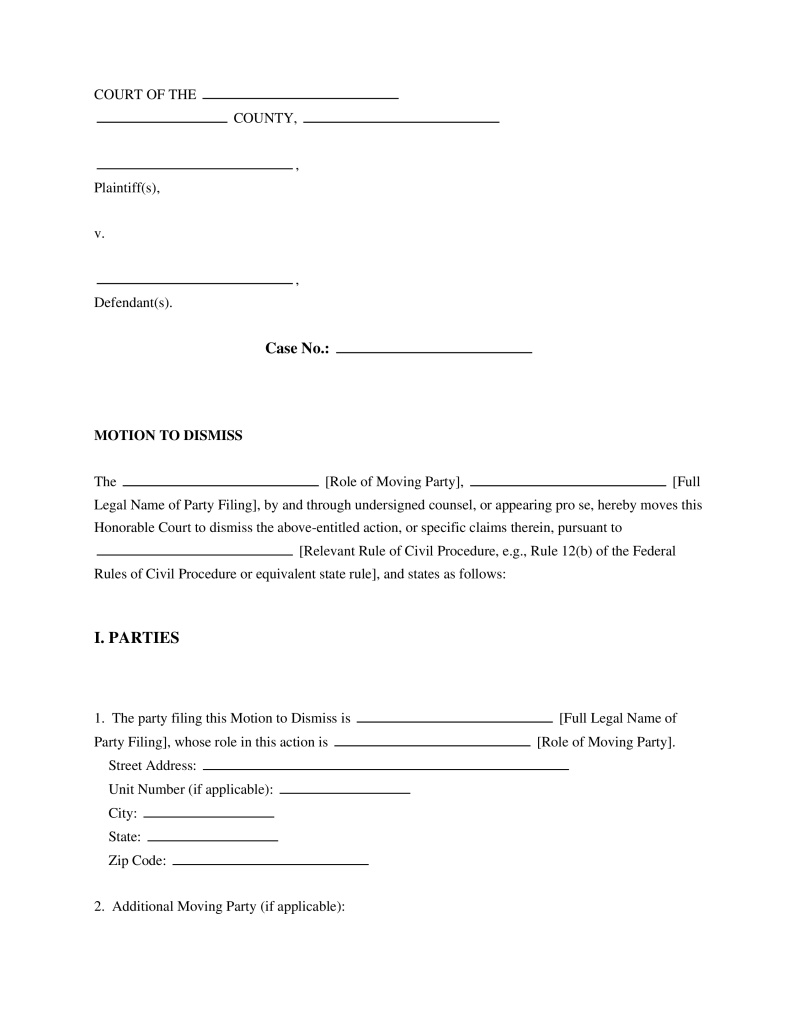 Motion to Dismiss