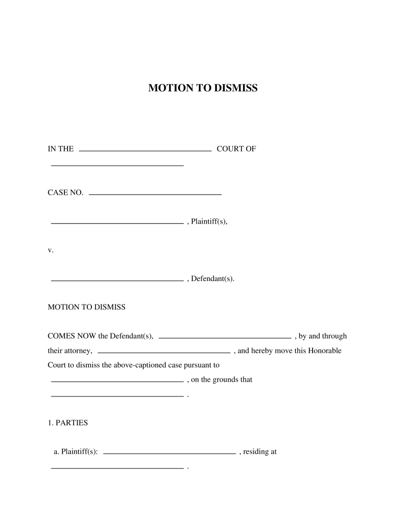 Motion to Dismiss Preview