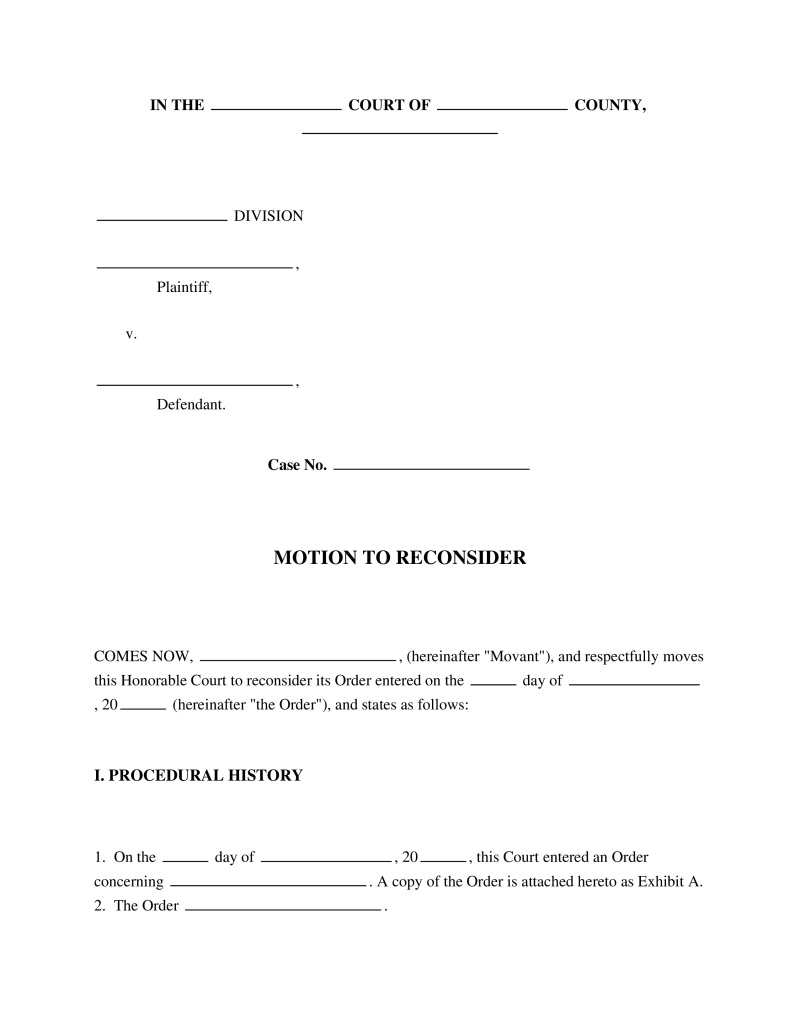 Motion to Reconsider Preview