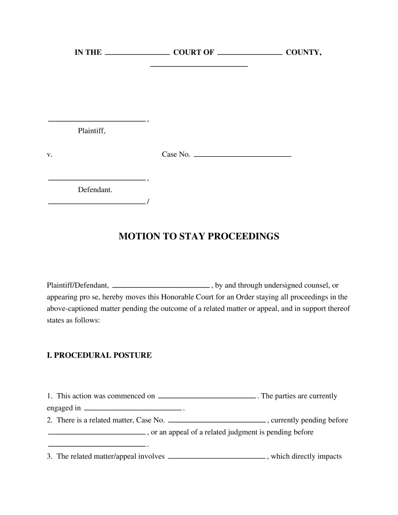 Motion to Stay Preview