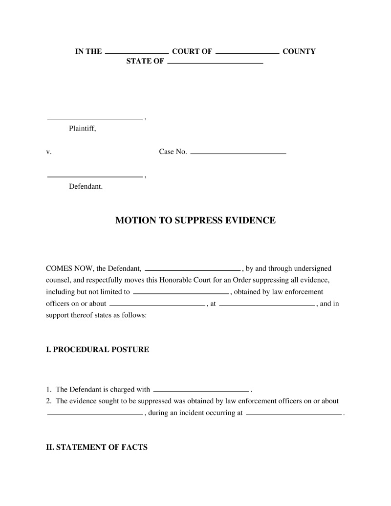 Motion to Suppress Preview