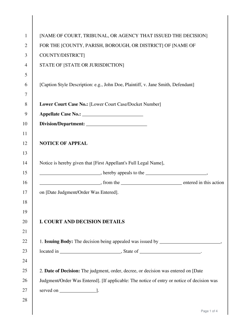Notice of Appeal Preview