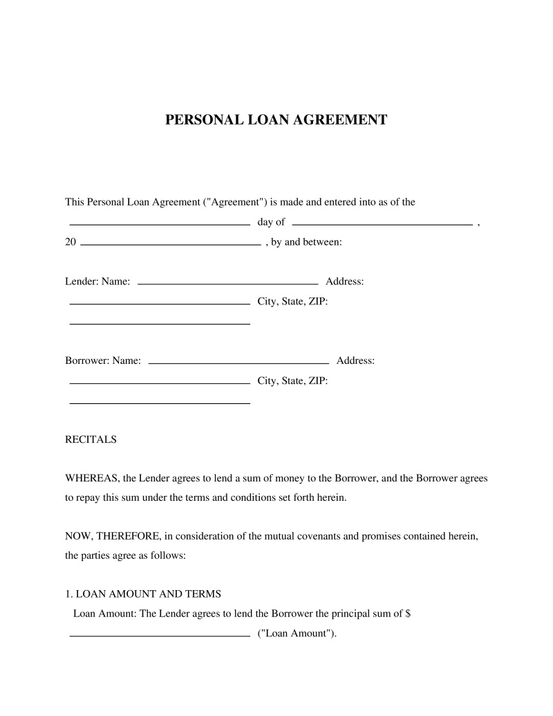 Personal Loan Agreement