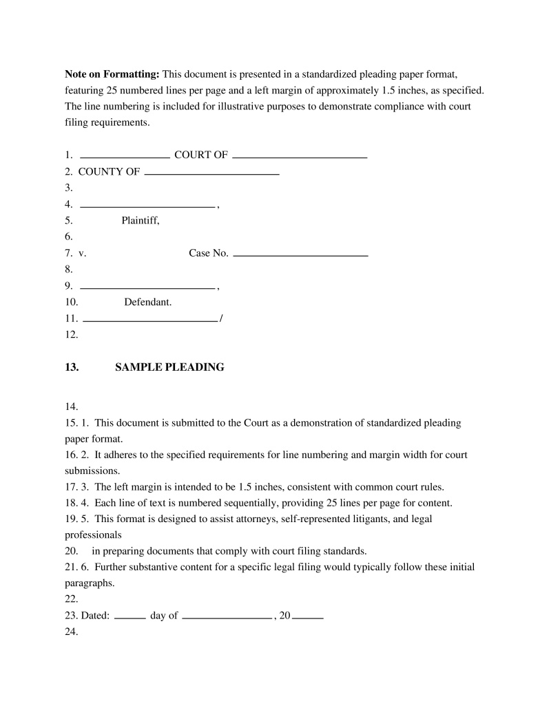 Pleading Paper