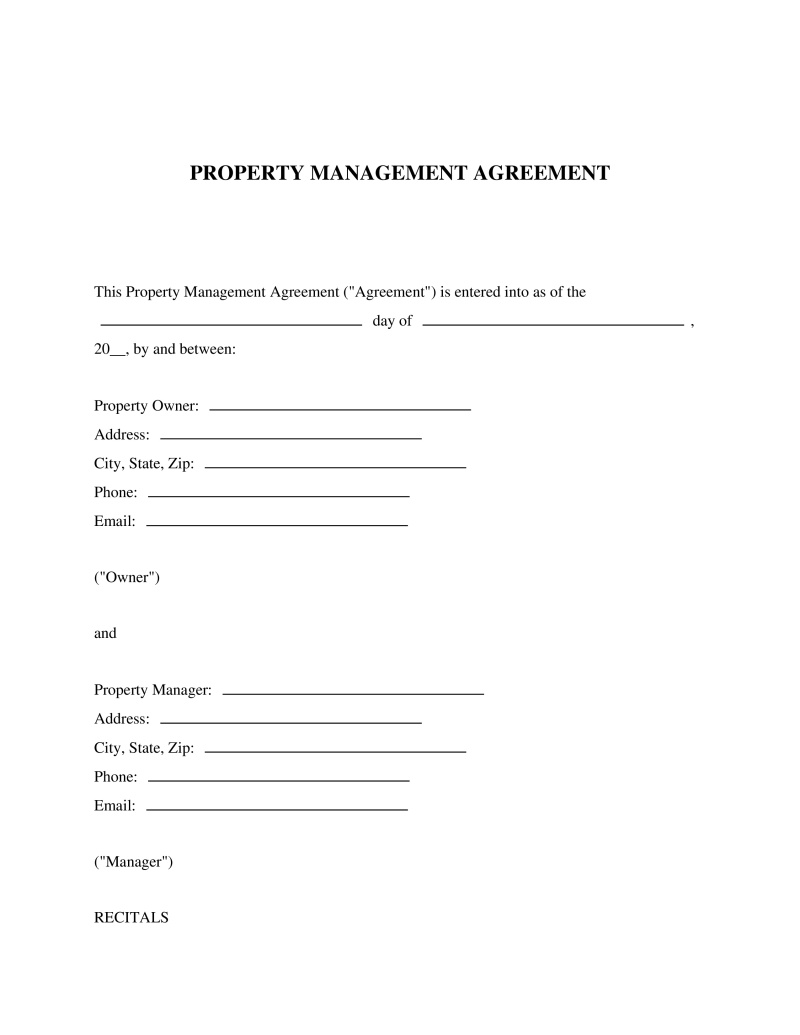 Property Management Agreement