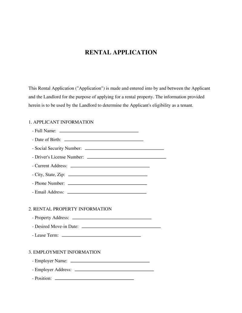 Rental Application