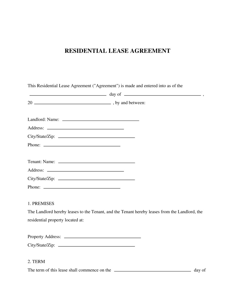 Residential Lease Agreement