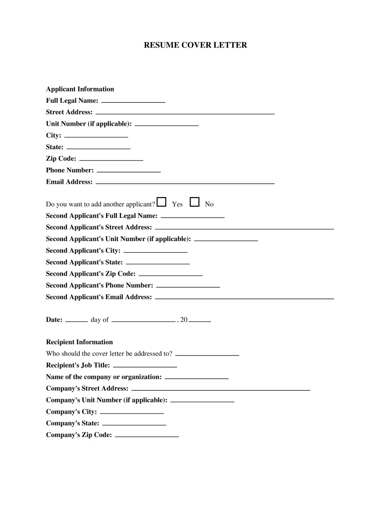 Resume Cover Letter Preview