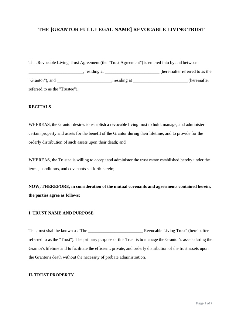 Revocable Trust Preview
