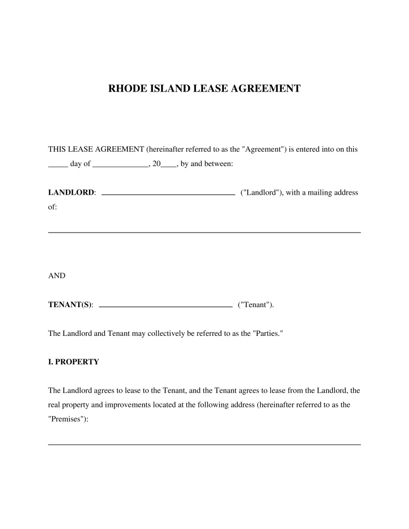 Rhode Island Lease Agreement Preview