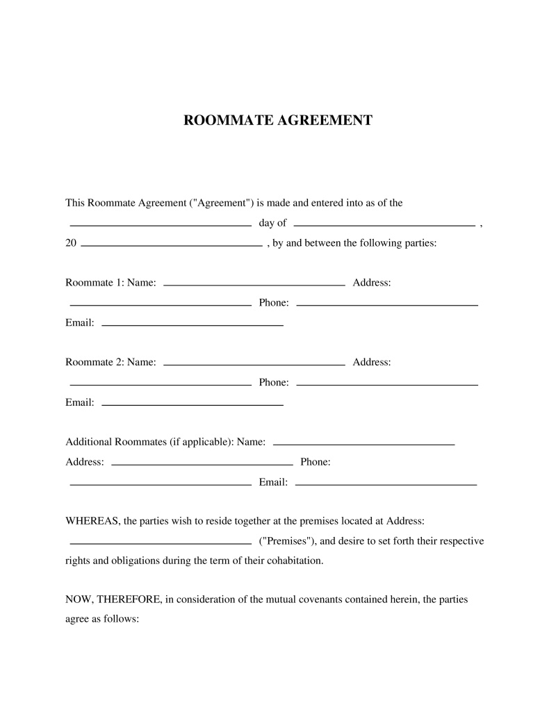 Roommate Agreement