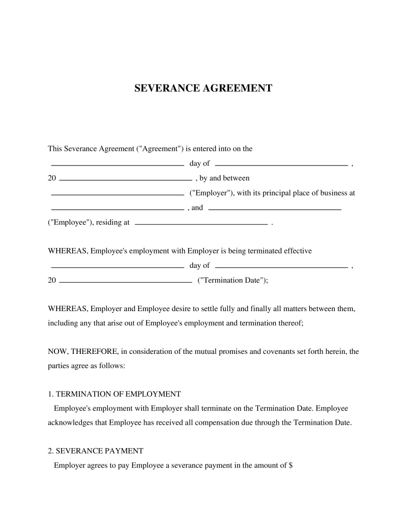 Severance Agreement Preview