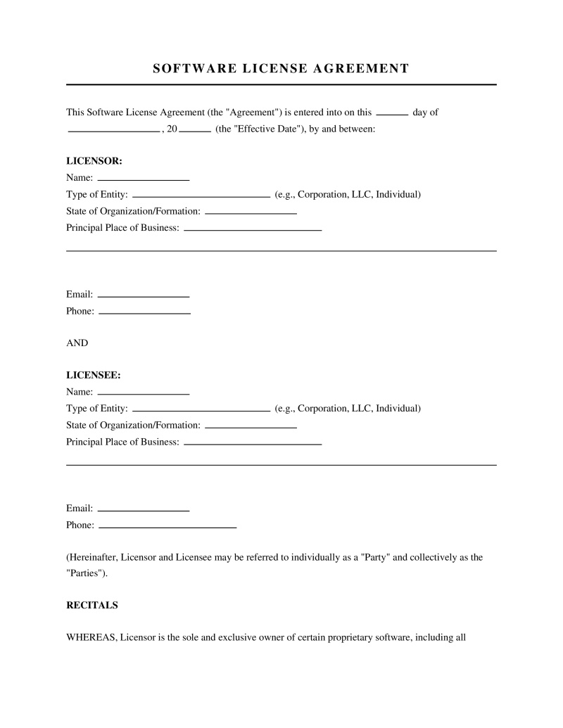 Software License Agreement