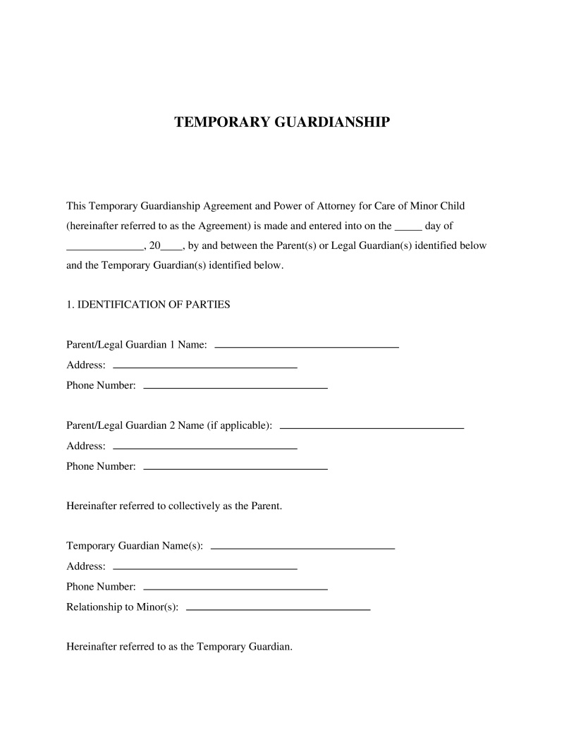 Temporary Guardianship Preview