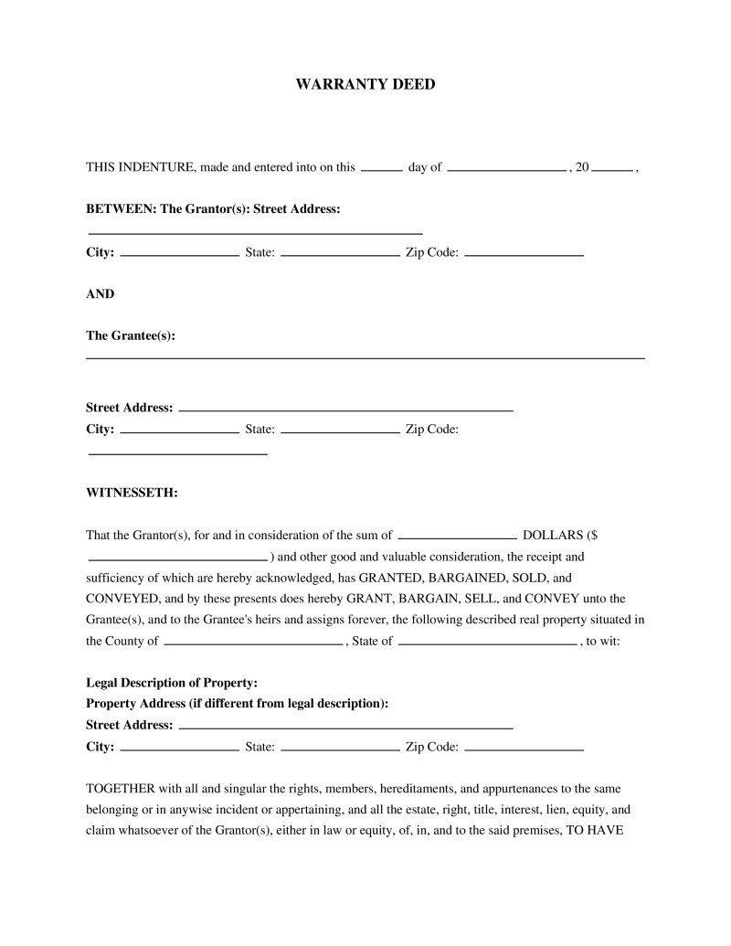 Warranty Deed