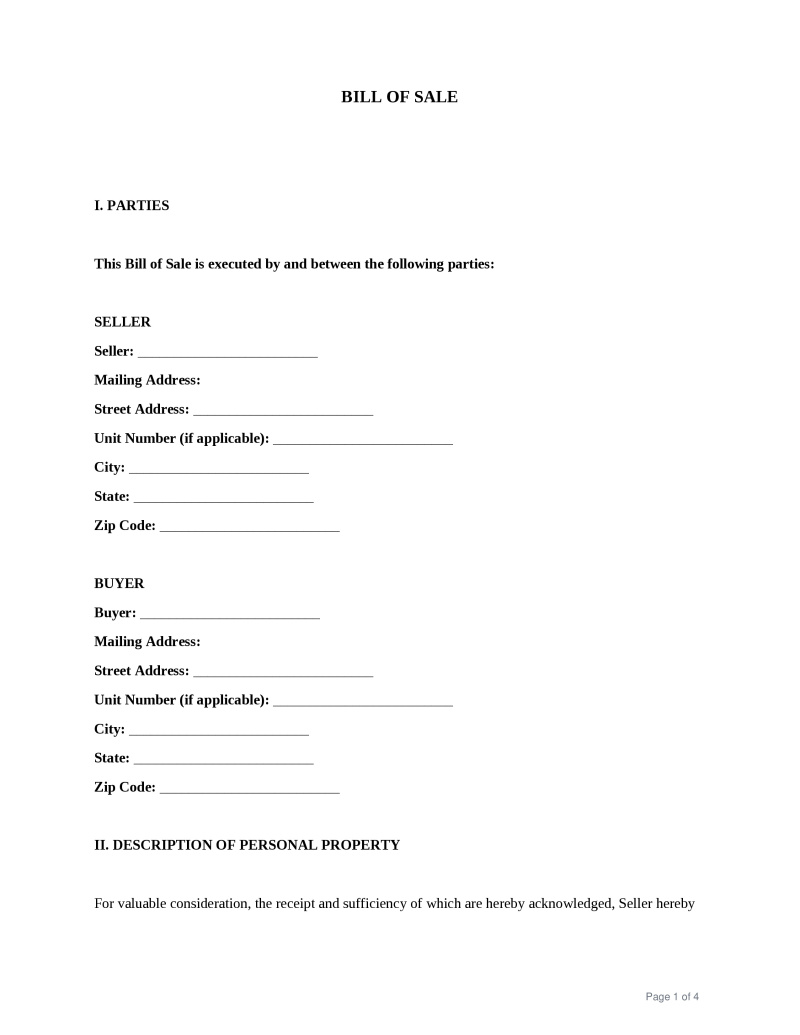 West Virginia Bill of Sale Preview
