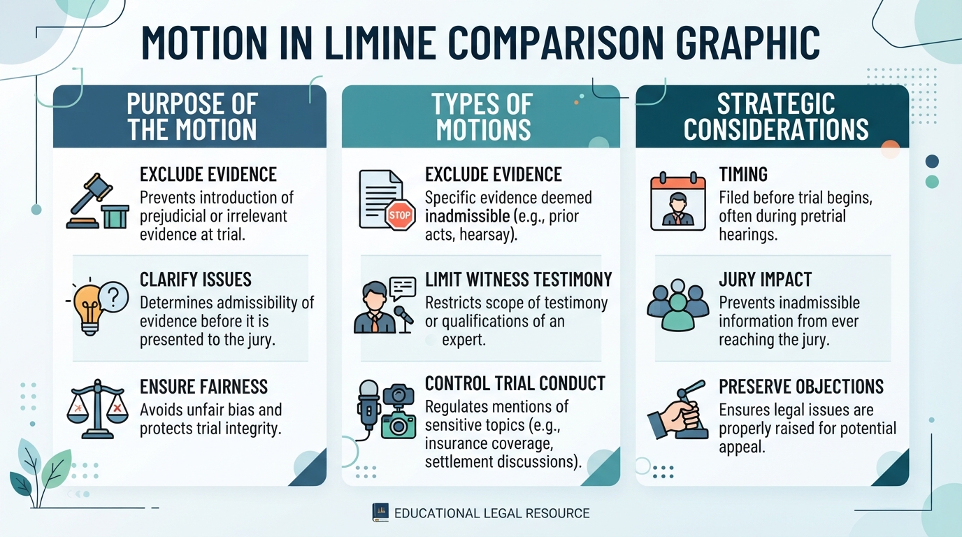 Comparison graphic explaining concepts related to a Motion in Limine.