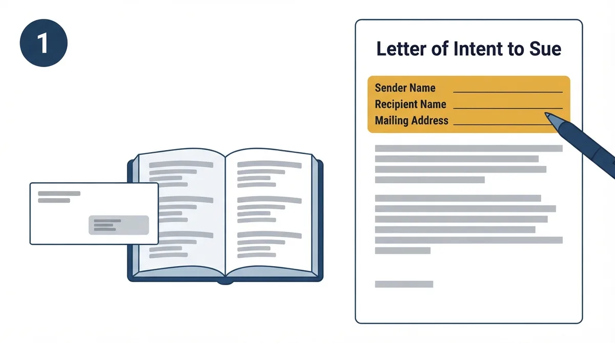 Top section of the form showing sender and recipient contact fields.